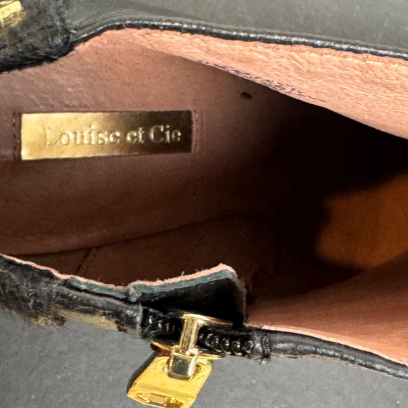 Ladies Louise et Cie Wafley Black Leather Booties Size 6.5 - Picture 13 of 13